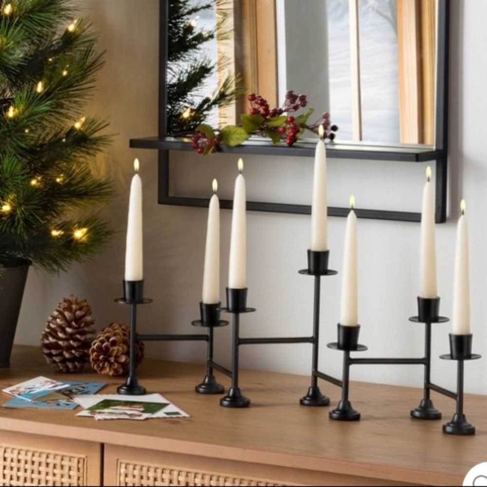 Heart & Hand Black Candle Holder